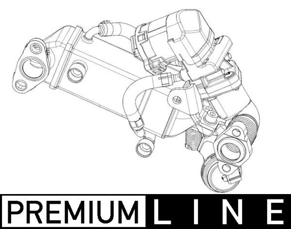 Радиатор, рециркуляция ОГ MAHLE CE10000P