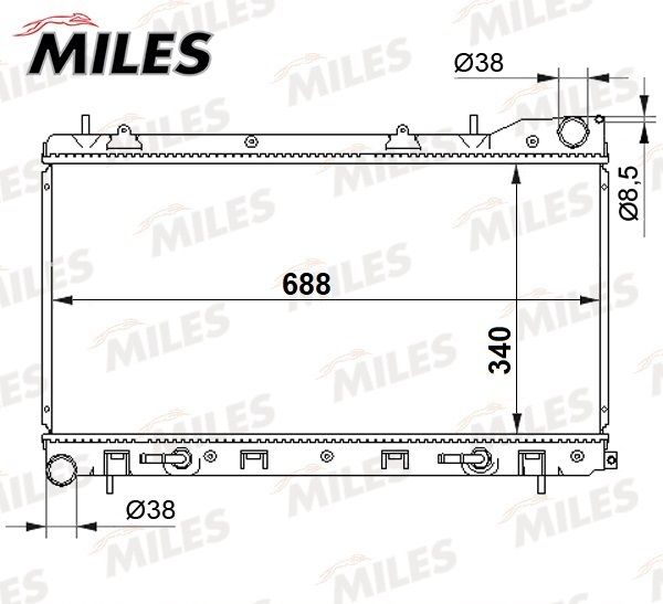 Радиатор, охлаждение двигателя MILES ACRB316