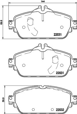 Комплект тормозных колодок, дисковый тормоз PAGID 8DB355021541