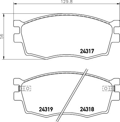 Комплект тормозных колодок, дисковый тормоз PAGID 8DB355028401