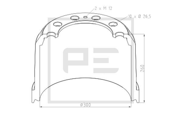 Тормозной барабан PE 32600600A