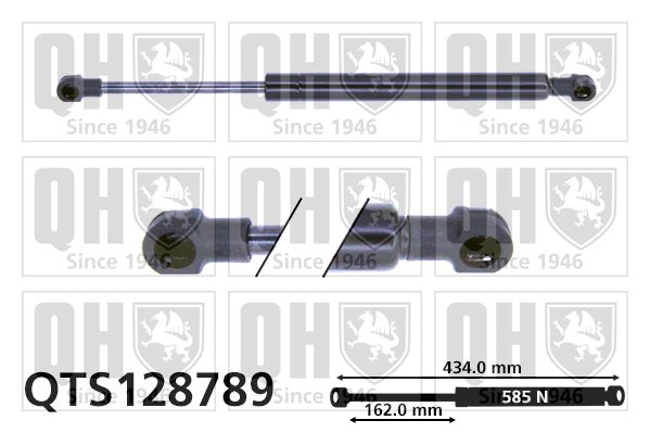 Газовая пружина, крышка багажник QUINTON HAZELL QTS128789