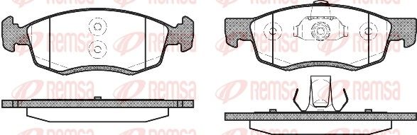 Комплект тормозных колодок, дисковый тормоз REMSA 017232