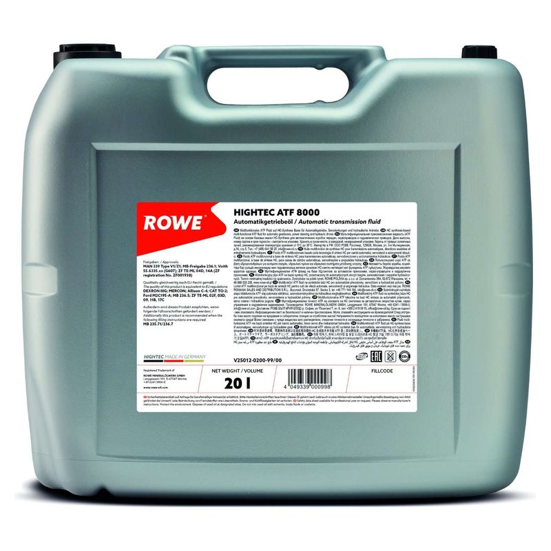 Трансмиссионное масло ROWE 25012020099