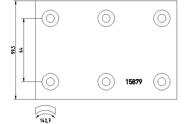 Комплект тормозных башмаков, барабанные тормоза TEXTAR 1587906