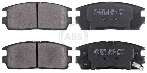 Комплект тормозных колодок, дисковый тормоз ABS 37583