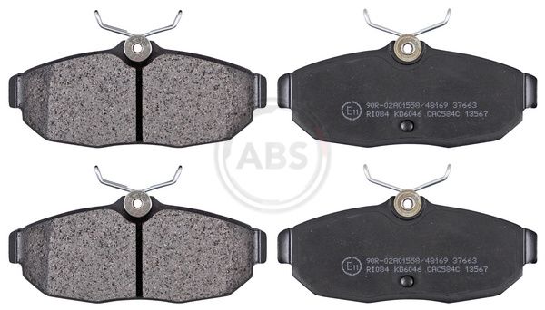Комплект тормозных колодок, дисковый тормоз ABS 37663