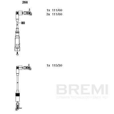 Комплект проводов зажигания BREMI 266