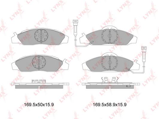 Комплект тормозных колодок, дисковый тормоз LYNX BD7001