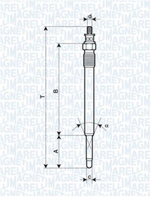 Свеча накаливания MAGNETI MARELLI 062900013304
