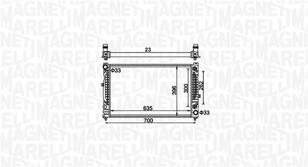 Радиатор, охлаждение двигателя MAGNETI MARELLI 350213185500