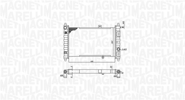 Радиатор, охлаждение двигателя MAGNETI MARELLI 350213188200