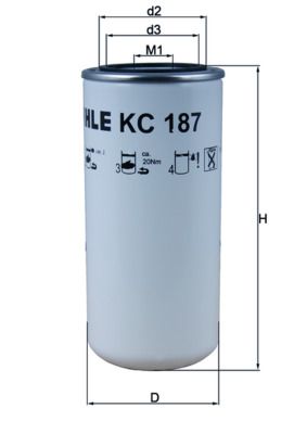 Топливный фильтр MAHLE KC187