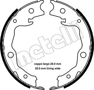 Комплект тормозных колодок, стояночная тормозная система METELLI 530450