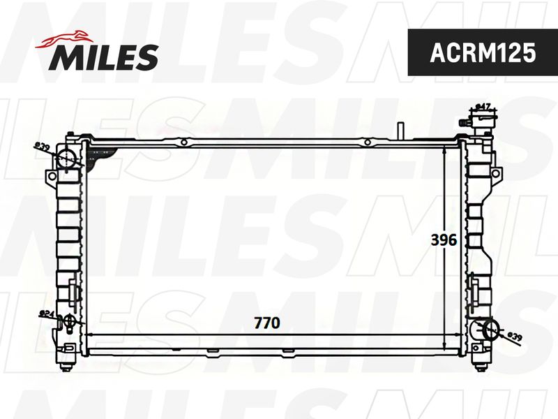 Радиатор, охлаждение двигателя MILES ACRM125