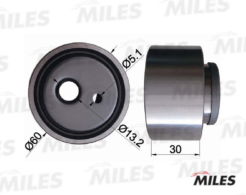 Натяжной ролик, ремень ГРМ MILES AG01004