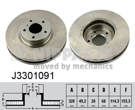 Тормозной диск NIPPARTS J3301091