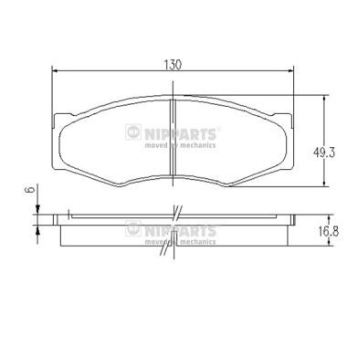 Комплект тормозных колодок, дисковый тормоз NIPPARTS J3601011