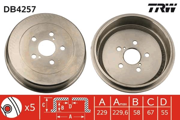 Тормозной барабан TRW DB4257