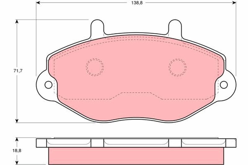 Комплект тормозных колодок, дисковый тормоз TRW GDB1080