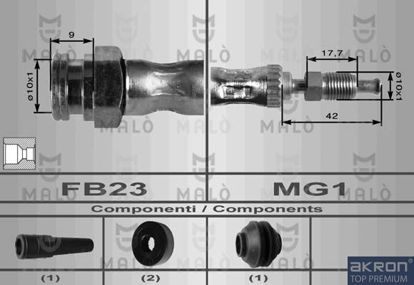 Тормозной шланг MALO 8098