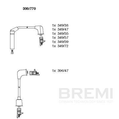 Комплект проводов зажигания BREMI 300770