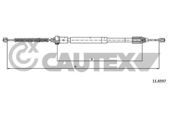 Тросик, cтояночный тормоз CAUTEX 028367