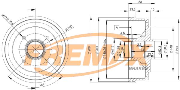 Тормозной барабан FREMAX BD3030