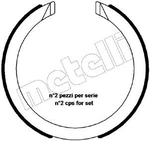 Комплект тормозных колодок, стояночная тормозная система METELLI 530483