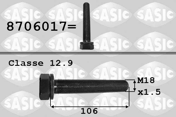 Болт шкива SASIC 8706017