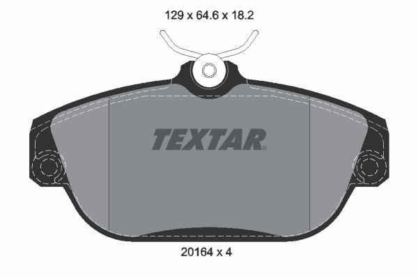 Комплект тормозных колодок, дисковый тормоз TEXTAR 2016402