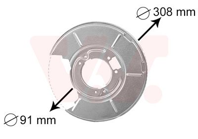 Отражатель, диск тормозного механизма VAN WEZEL 0646374