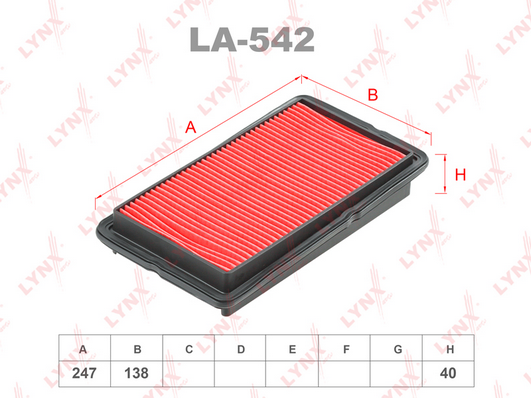 Воздушный фильтр LYNX LA542