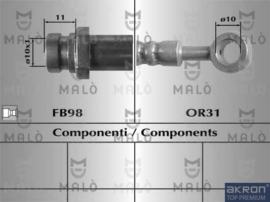 Тормозной шланг MALO 80784