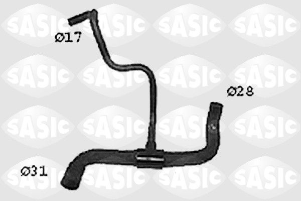 Шланг радиатора SASIC SWH4296