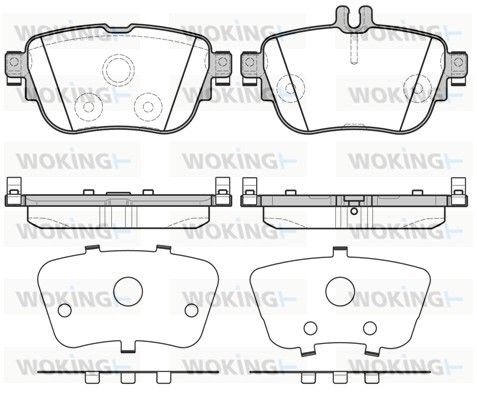 Комплект тормозных колодок, дисковый тормоз WOKING P1799300