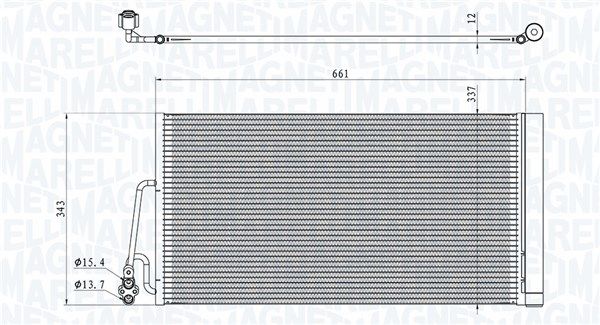 Конденсатор, кондиционер MAGNETI MARELLI 350203861000