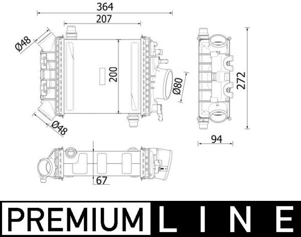 Интеркулер MAHLE CI547000P