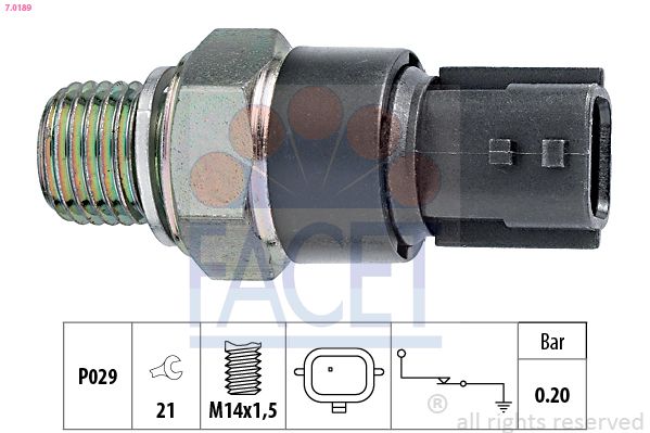 Датчик давления масла FACET 70189