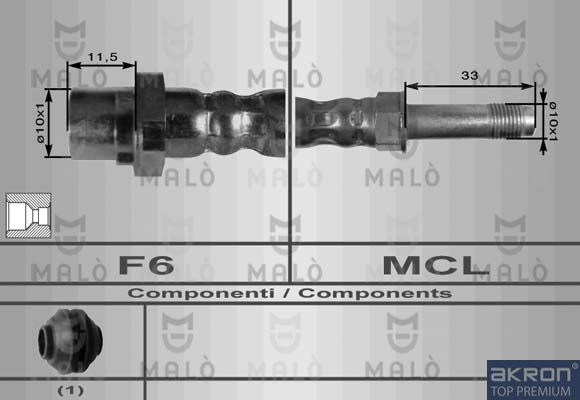 Тормозной шланг MALO 8910