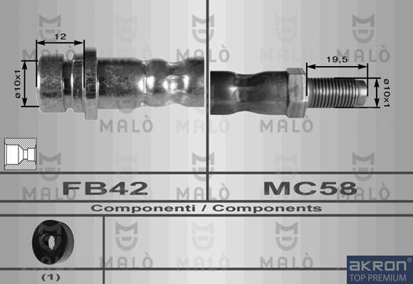 Тормозной шланг MALO 8999