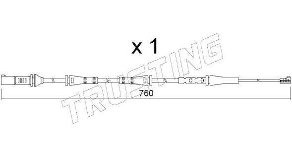 Сигнализатор, износ тормозных колодок TRUSTING SU377