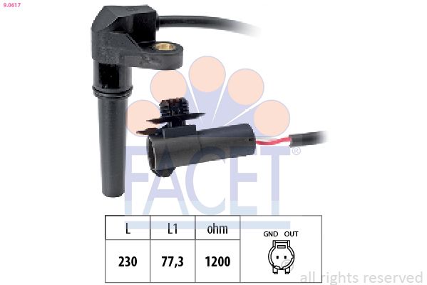 Датчик, число оборотов двигателя FACET 90617