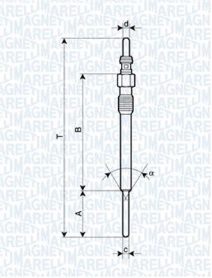 Свеча накаливания MAGNETI MARELLI 062900090304