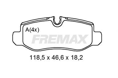 Комплект тормозных колодок, дисковый тормоз FREMAX FBP2010