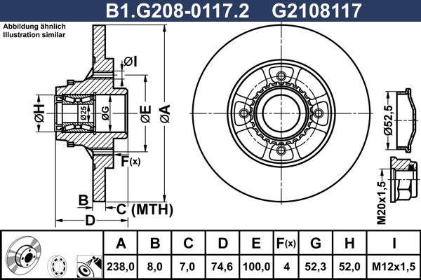 Тормозной диск GALFER B1G20801172