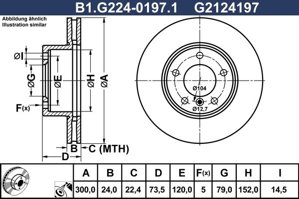 Тормозной диск GALFER B1G22401971