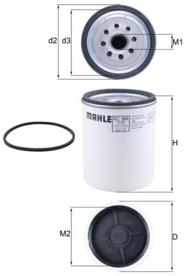 Топливный фильтр MAHLE KC384D