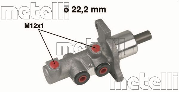 Главный тормозной цилиндр METELLI 050293