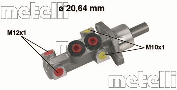 Главный тормозной цилиндр METELLI 050388